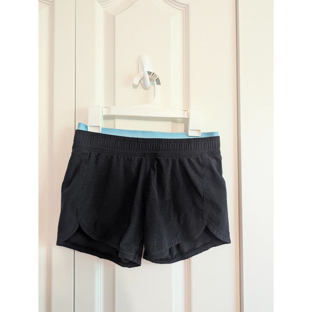 Ivivva by Lululemon Convertible Perforated Black Shorts 12